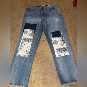 Kenzie The Slim High Rise Patchwork Jeans